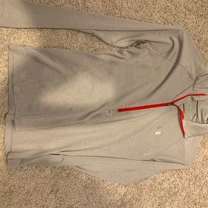 Grey under armour quarter zip base ski layer
